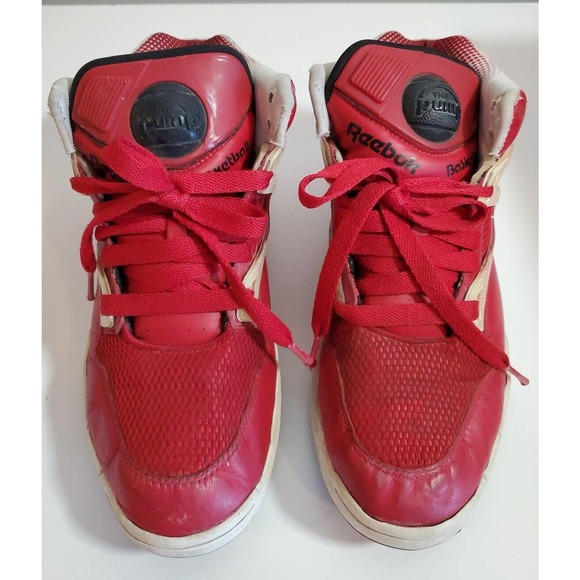 RARE Vintage Reebox The Pump Hexalite Omni Lite Shoes Red White Size 7.5 🏀 - Picture 1 of 12